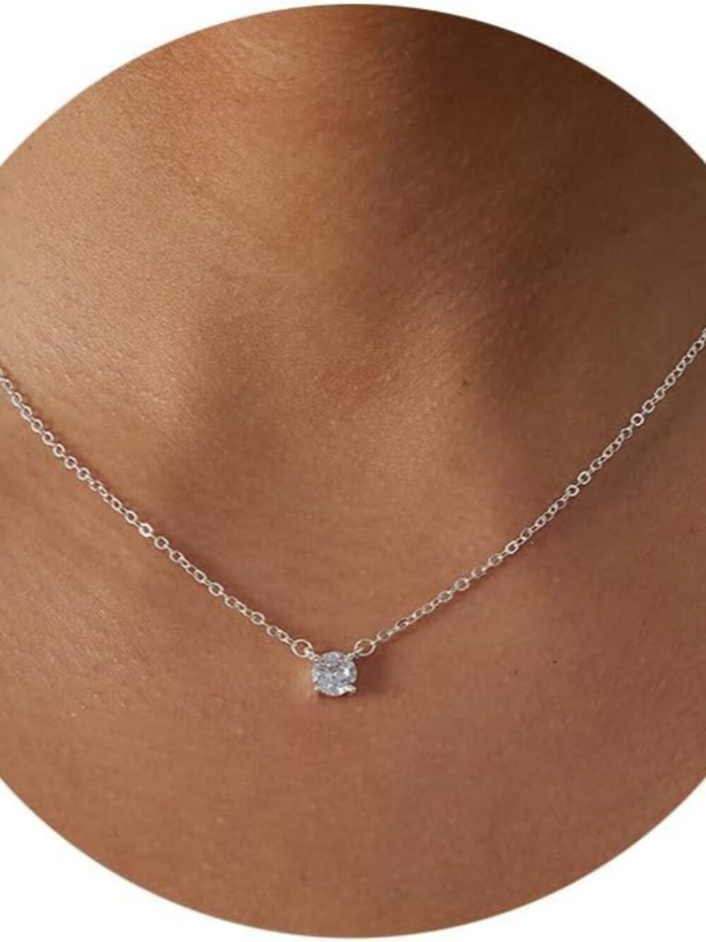 Diamond Necklaces for Women Dainty CZ Leaf Necklace 14k Gold Plated Flower Neckl